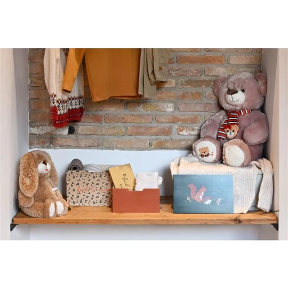 Doboz szett mókussal, sünivel 28x18x18 cm S/2