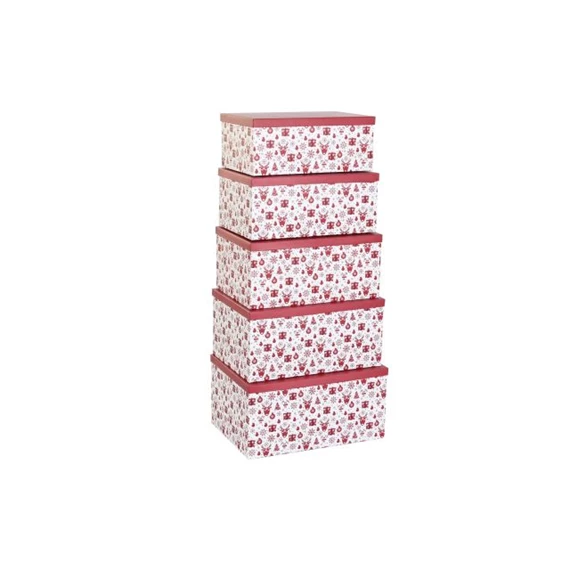 Doboz szett rénszarvasos 50x35x25 cm S/5