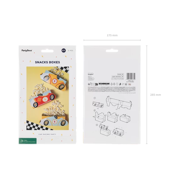 Snack dobozok autós, vegyes S/3