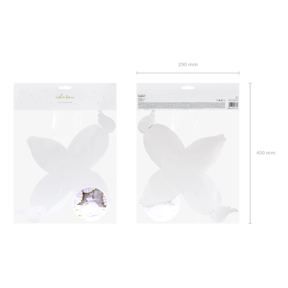 Dobozok szárnyak fehér 8,5x14,5x8,5 cm S/10