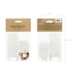 Dobozok szívek fehér 6x3,5x5,5 cm S/10