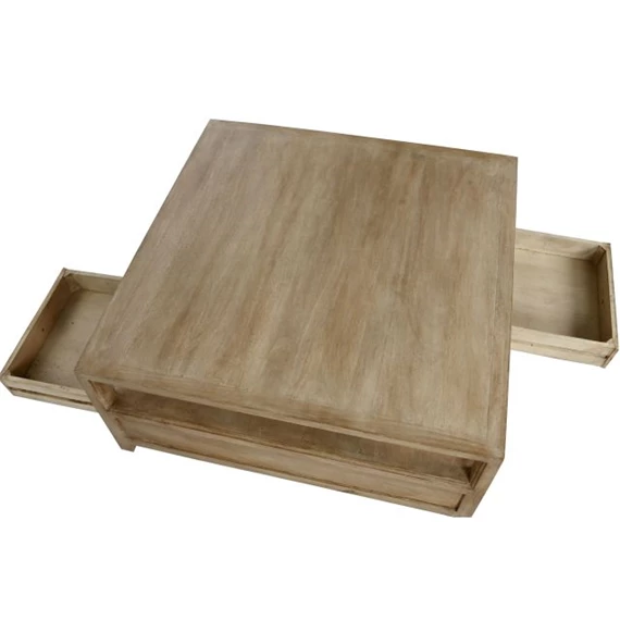 Dohányzóasztal fiókkal 100x100x45 cm