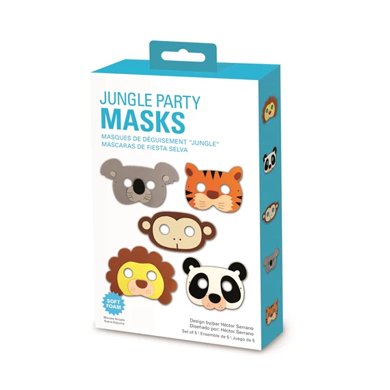 Dzsungel party álarcok 4x27x16 cm