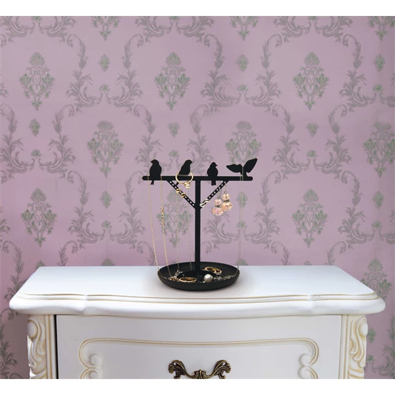 Ékszertartó állvány, madarakkal 2x19x16,5 cm