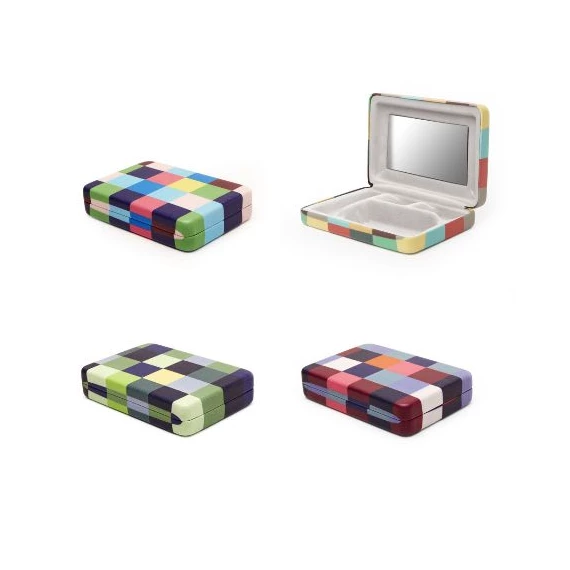 Ékszertartó doboz, hordozható, színes