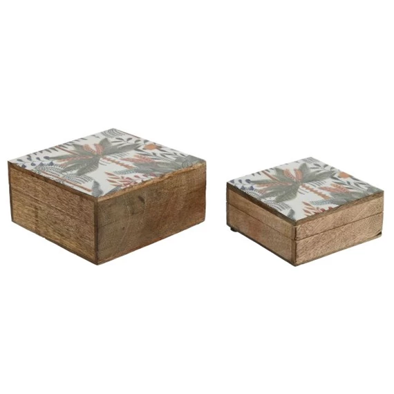 Ékszertartó szett pálmafás 18x18x9 cm S/2