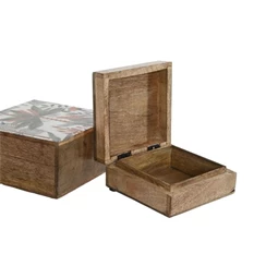 Ékszertartó szett pálmafás 18x18x9 cm S/2