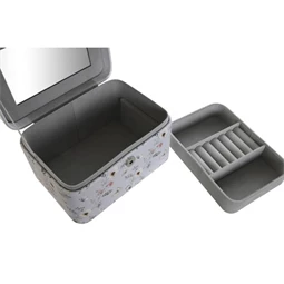 Ékszertartó tükörrel, tálcás 17x12x10 cm 2 féle