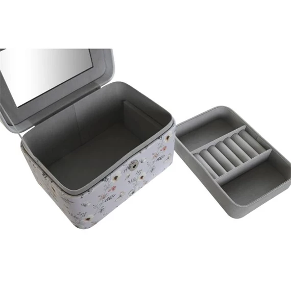 Ékszertartó tükörrel, tálcás 17x12x10 cm 2 féle