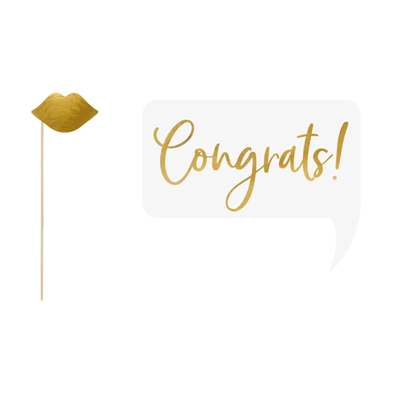 Esküvői fotó kellékek mix 7x4 cm S/10