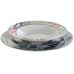 Étkészlet leveles 27x27x3 cm S/18