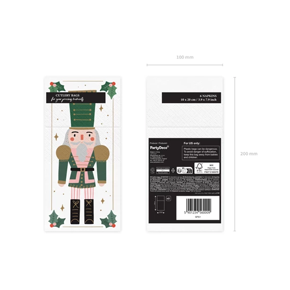 Evőeszköztartó diótörő 10x20 cm mix S/6