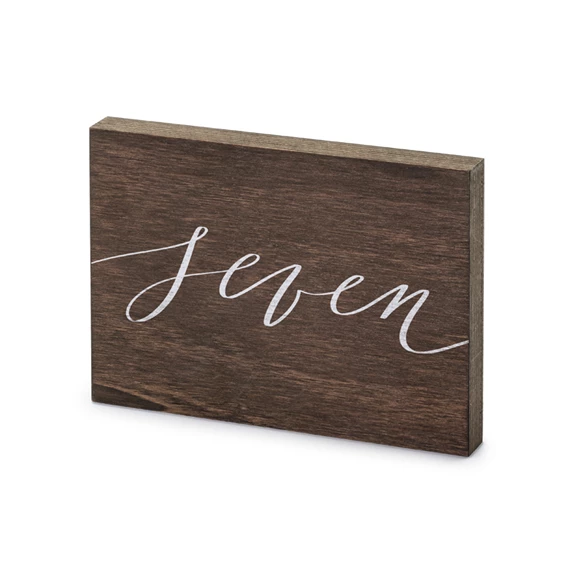 Fa asztalszám hét 2x18x12,5 cm