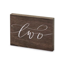 Fa asztalszám kettes 2x18x12,5 cm