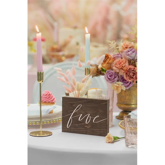 Fa asztalszám ötös 2x18x12,5 cm