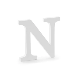 Fa betű n fehér 21,5x20 cm