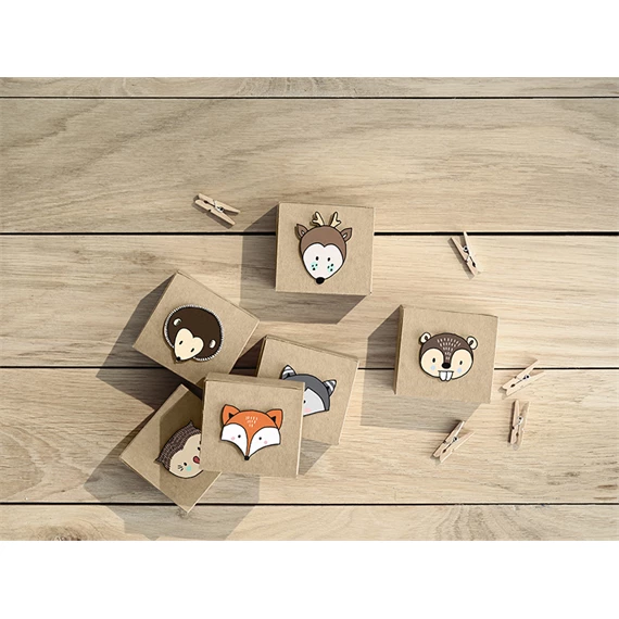 Fa csipeszek természetes fa 4 cm S/20