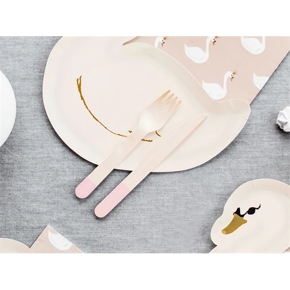 Fa evőeszköz világos rózsaszín 16 cm S/18