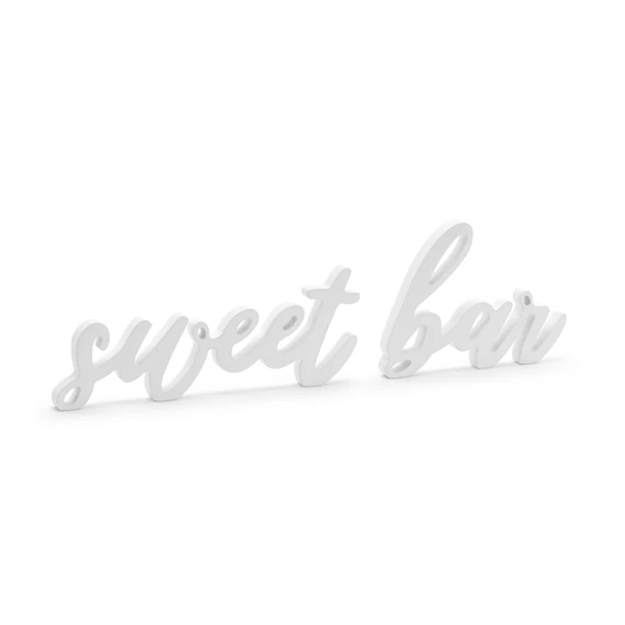 Fa felirat sweet bar fehér 37x10 cm