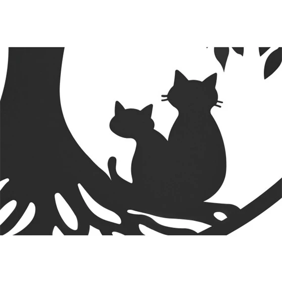 Fali dekoráció, életfa macskákkal 100x1x100 cm 2 féle