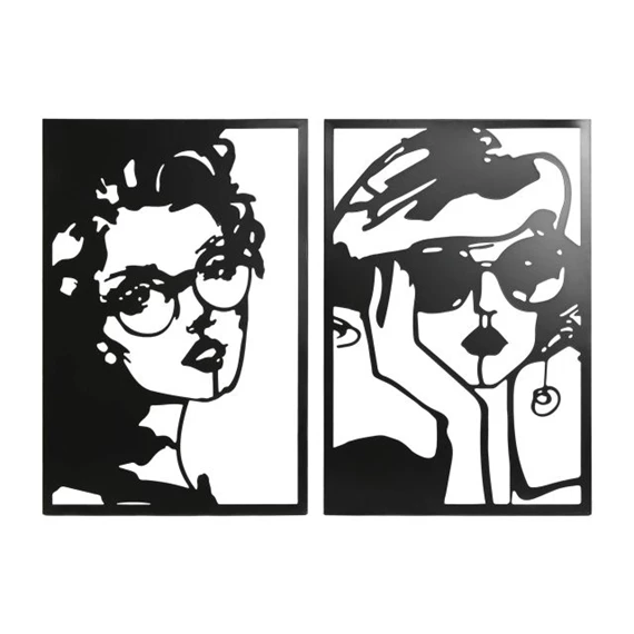 Fali dekoráció nő 40x2x60 cm 2 féle