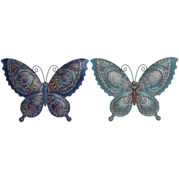 Fali dekoráció pillangó 30x1x23 cm 2 féle