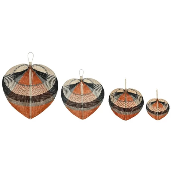 Fali dekoráció szett, legyező 57x1x71 cm S/4