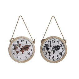 Falióra kötéllel, világtérképpel 50x4x50 cm 2 féle