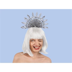 Fejpánt hópehely 30x28 cm ezüst