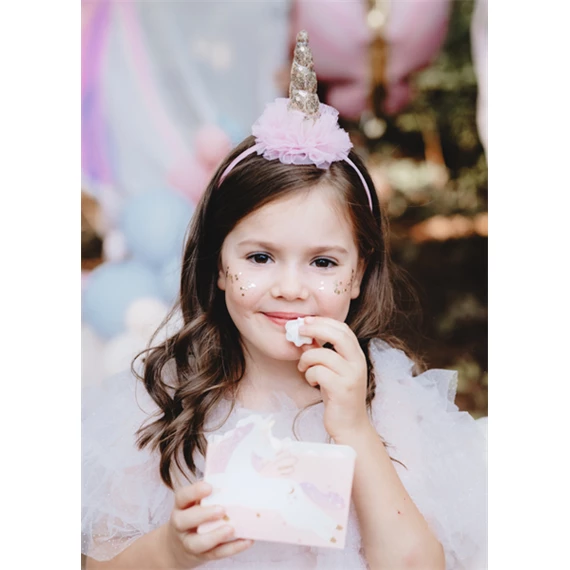 Fejpánt unikornis fodorral 11x25 cm mix