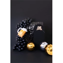 Felfújható tükörgömb, arany, kb. 60 cm