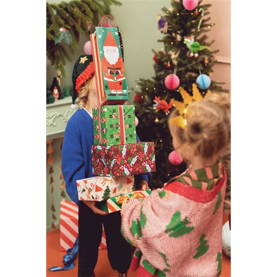 Fém akasztható dekoráció mikulás, 10x4 cm, mix