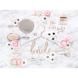 Fém akasztó menyasszony arany 45x27 cm