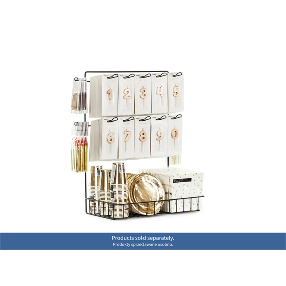 Fém állvány kosárral, töltelék nélkül