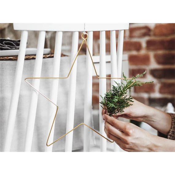 Fém függő dekoráció csillagok, mix, 20 cm és 28 cm S/2