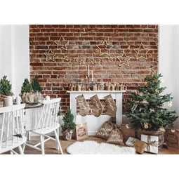 Fém függő dekoráció csillagok, mix, 20 cm és 28 cm S/2