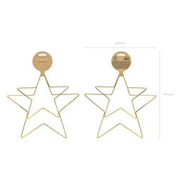 Fém függő dekoráció csillagok, mix, 20 cm és 28 cm S/2