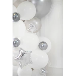 Fényes lufi 12 cm sötét ezüst S/50