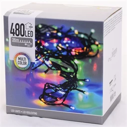 Fényfüzér adapterrel, 480 LED-es, kültéri-beltéri 36 m