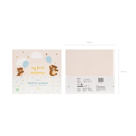 Fényképalbum maci 28x25 cm 50 lap