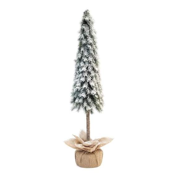 Fenyő törzses, zsákban, havas 78 cm