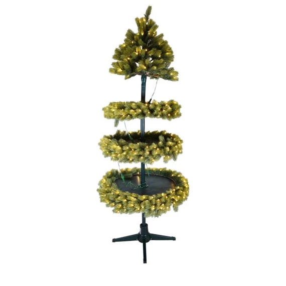 Fenyőfa 3 szintes, LED-es 180 cm
