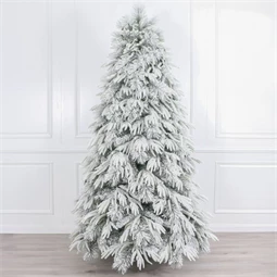 Fenyőfa talppal, havas, 312 ággal 150 cm