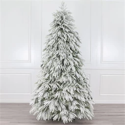 Fenyőfa talppal, havas, 619 ággal 210 cm