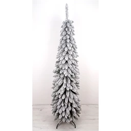 Fenyőfa talppal, slim, havas, 416 ággal 180x50 cm