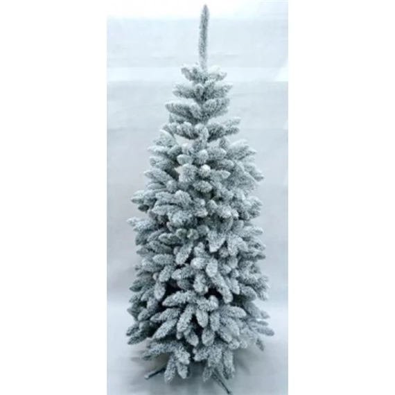 Fenyőfa talppal, slim, havas, 522 ággal 180x85 cm