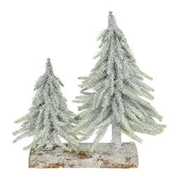 Fenyőfák farönk talpon, deres 25x16x26 cm