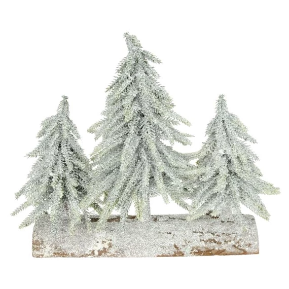 Fenyőfák farönk talpon, deres 31x16x26 cm