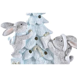 Figura LED-es fenyőfa 13,5x8x16 cm 2 féle