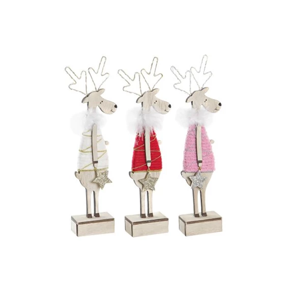 Figura LED-es rénszarvas 9x4x29 cm 3 féle